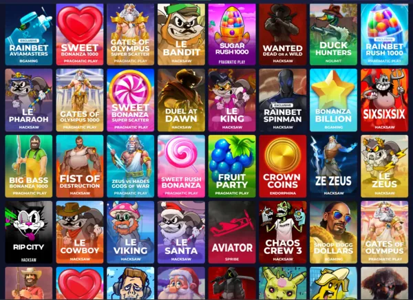 rainbet slots page