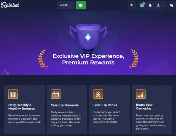 rainbet vip page